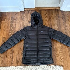 Patagonia Black Mens Hi-Loft Down Hooded Puffer Jacket | Small | Free Shipping